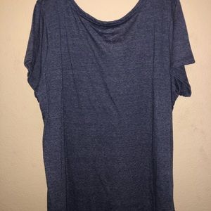 Navy blue V-neck tee. Size 2x .